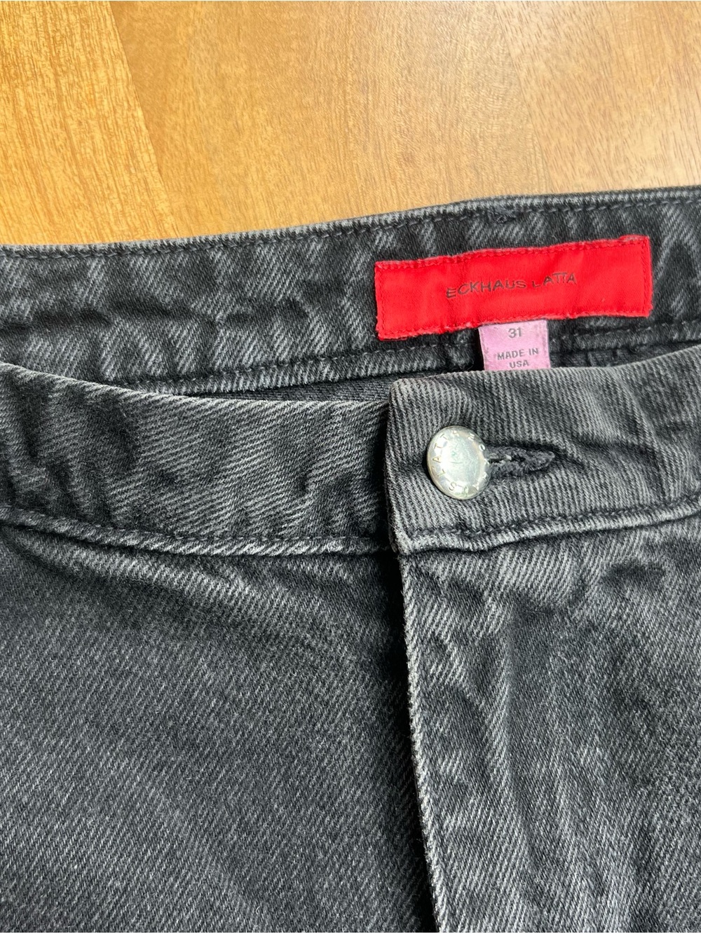 Eckhaus Latta Black Straight-Leg Jeans – Made in USA